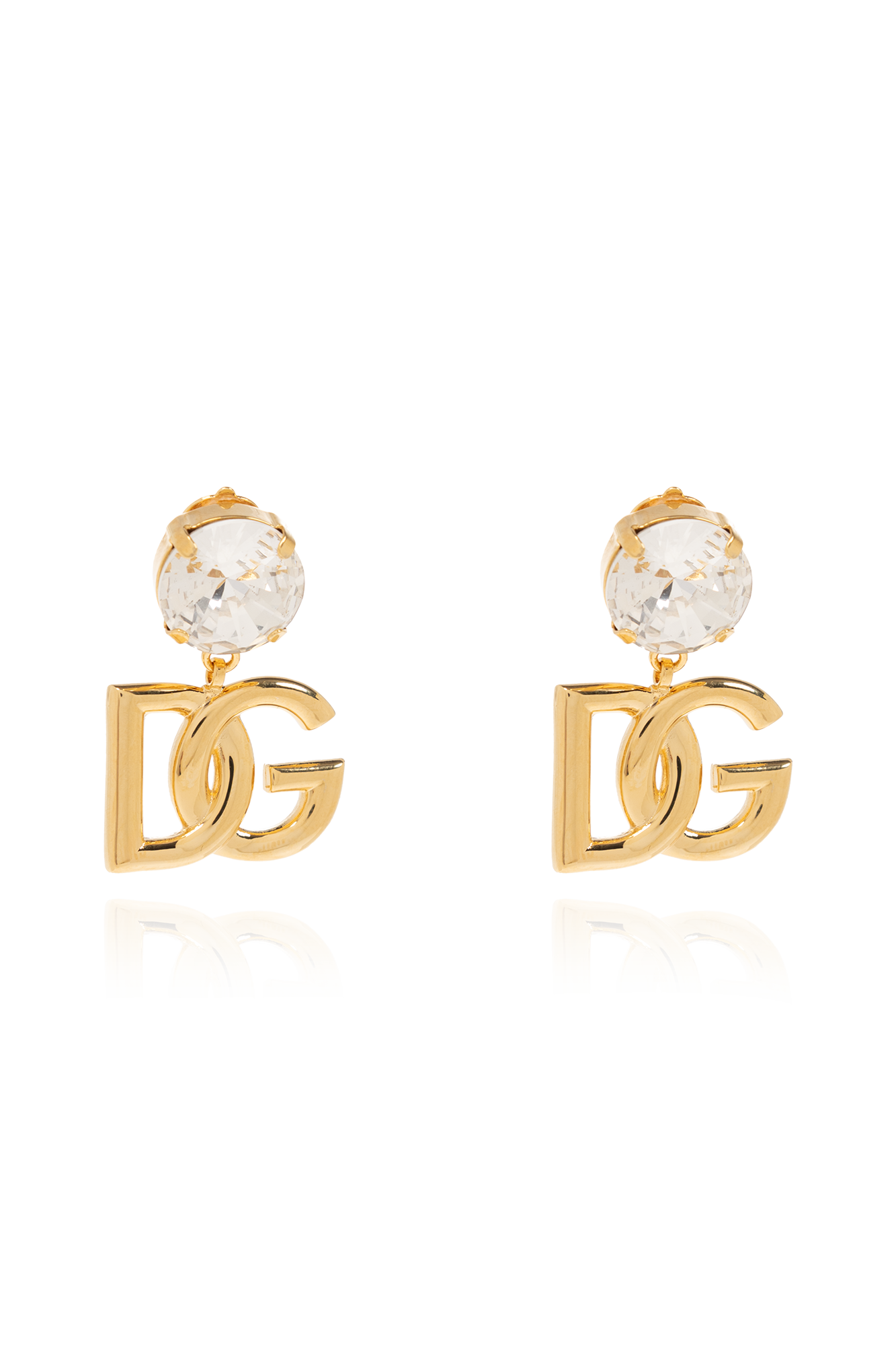 Gold Earrings with logo Dolce & Gabbana
